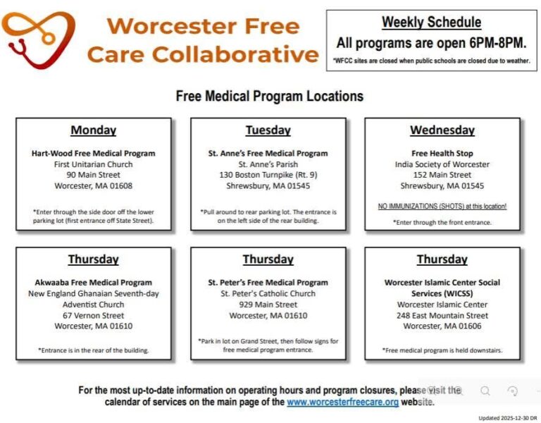 free care collaborative schedule